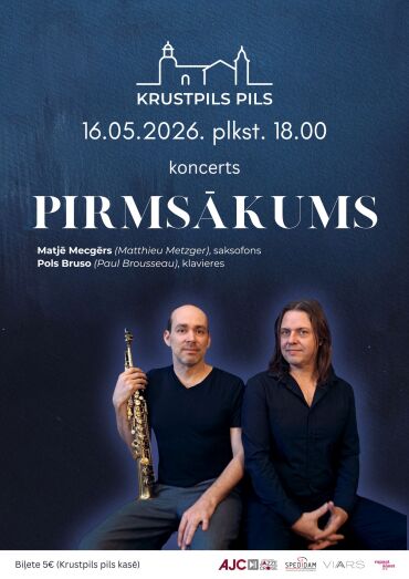 Franču džeza virtuozi Krustpils pilī: Pols Bruso un Matjē Mecgērs