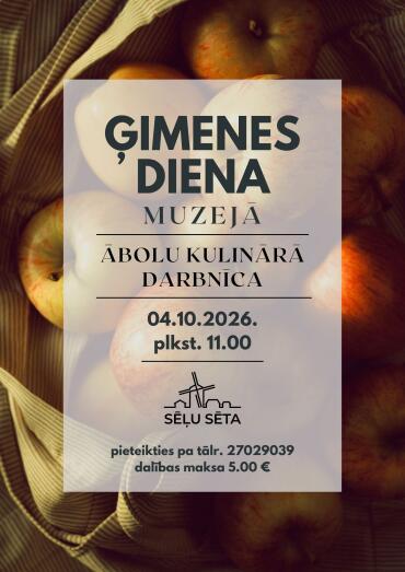 Ģimenes diena muzejā - ābolu kulinārā darbnīca