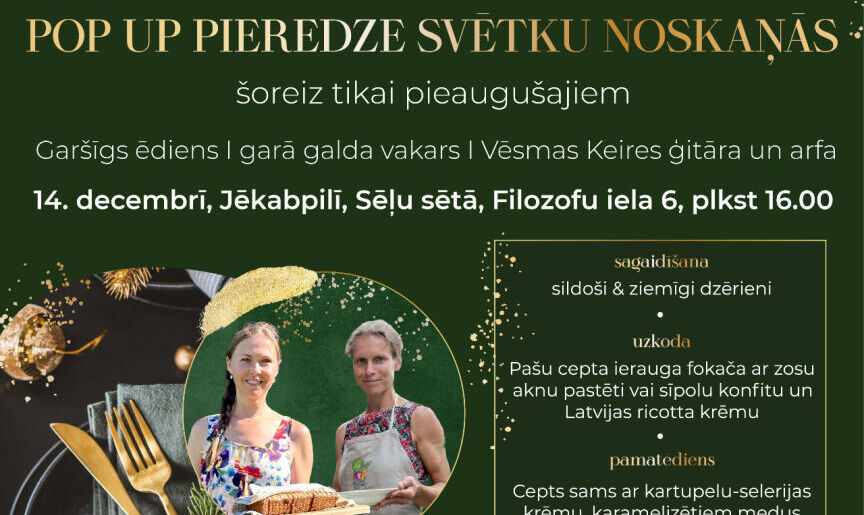 POP UP pieredze svētku noskaņās
